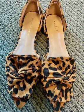 Size 7 Misbehave d’orsay flats, leopard print. (New without tags but in box)